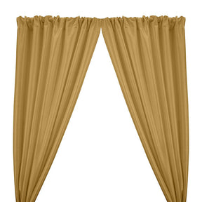 Stretch Taffeta Rod Pocket Curtains Gold 1