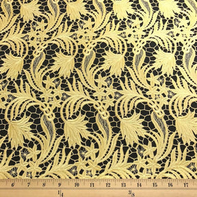 Daphne Guipure French Venice Lace Fabric SV574134 Gold 3