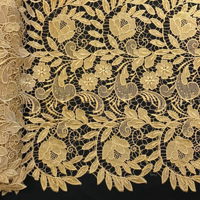 Tulip Guipure French Venice Lace Fabric SV574149 Gold 1
