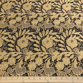 Tulip Guipure French Venice Lace Fabric SV574149 Gold 3