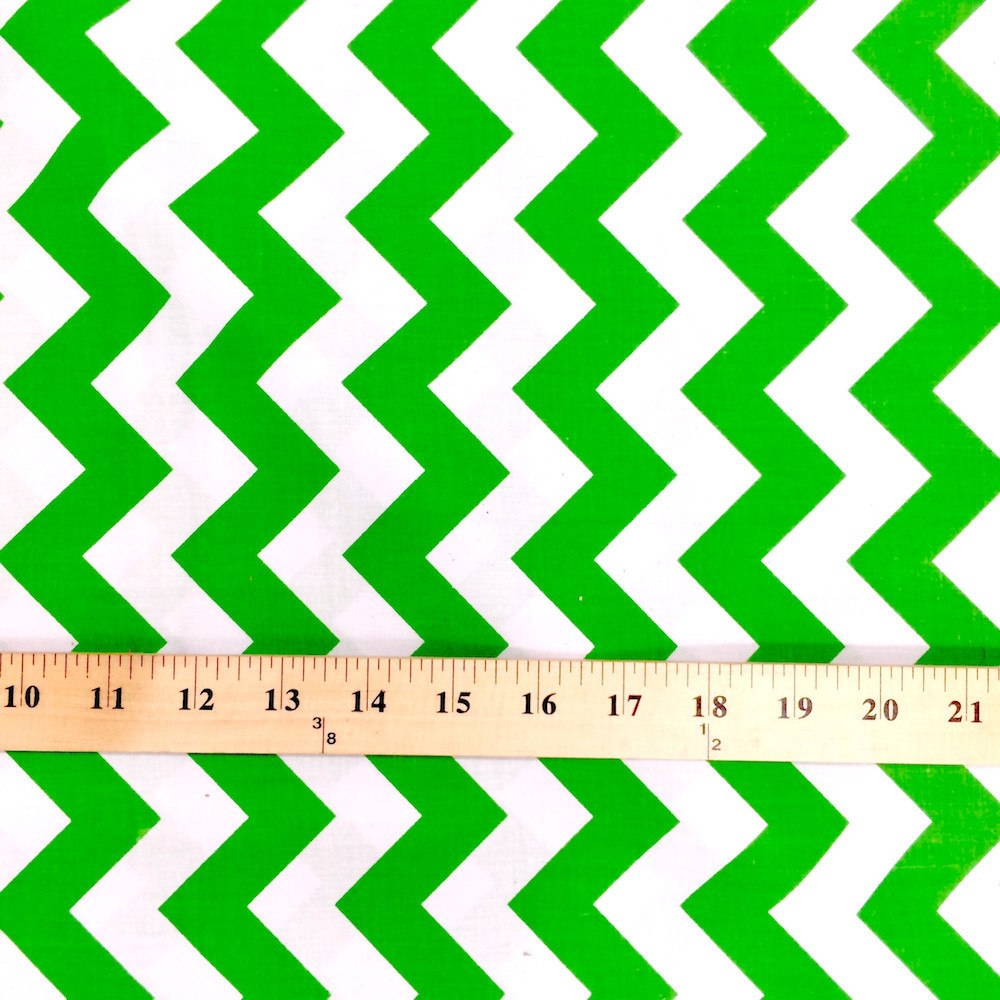 Green Classic Chevron Printed Cotton Fabric SV570449 2