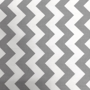 Grey Classic Chevron Printed Cotton Fabric SV570448 1