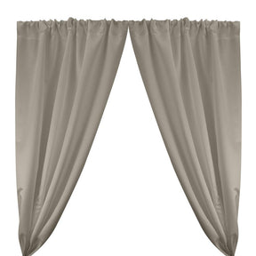 Matte Satin Peau De Soie Rod Pocket Curtains Grey 1