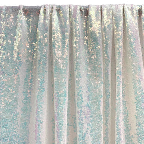 Zigzag Micro Sequins Starlight Rod Pocket Curtains Hologram White 3