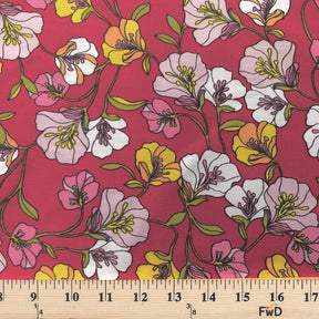 Madeline Fuchsia Print Broadcloth Fabric SV574762 2
