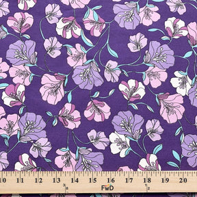 Madeline Purple Print Broadcloth Fabric SV574763 1