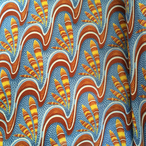 African Print Tropical Feather Fabric Africanprint Feather Tropical 2