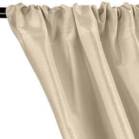Polyester Dupioni Rod Pocket Curtains Ivory 102 Ivory 2
