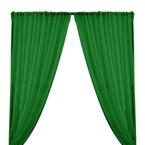 Cotton Voile Rod Pocket Curtains Kelly Green 1