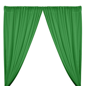 Peachskin Rod Pocket Curtains Kelly Green 1