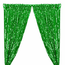 Rectangle Piano Sequins Rod Pocket Curtains Kelly Green 1