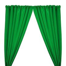 Stretch Taffeta Rod Pocket Curtains Kelly Green 1