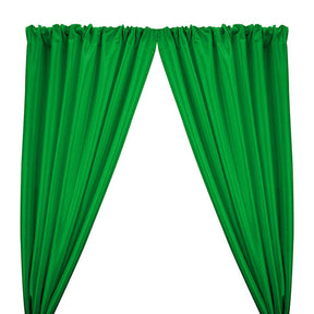 Stretch Taffeta Rod Pocket Curtains Kelly Green 1