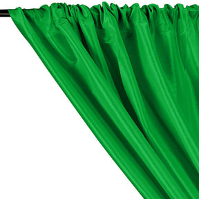 Stretch Taffeta Rod Pocket Curtains Kelly Green 2