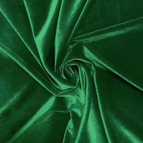 Stretch Velvet Rod Pocket Curtains Kelly Green 3