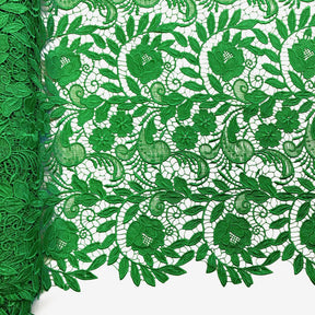 Tulip Guipure French Venice Lace Fabric SV574150 Kelly Green 1