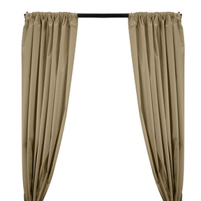 Ottertex Canvas Waterproof Rod Pocket Curtains Khaki 1