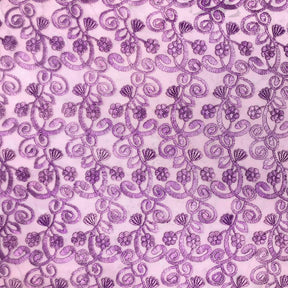 Lavender Floral Vine Embroidery On Mesh SV575323 1
