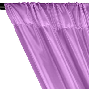 Poly China Silk Lining Rod Pocket Curtains Lavender 2
