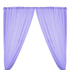 Sheer Voile Rod Pocket Curtains Lavender 1