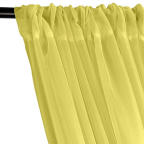 Sheer Voile Rod Pocket Curtains Lemon  2