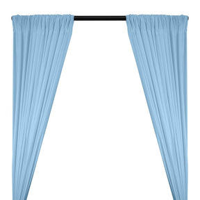 100 Cotton Broadcloth Rod Pocket Curtains Light Blue 1