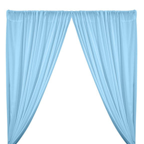 Peachskin Rod Pocket Curtains Light Blue 1