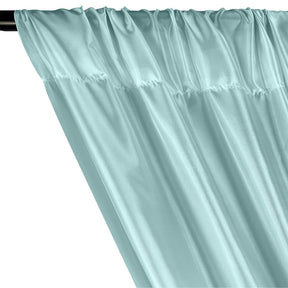 Poly China Silk Lining Rod Pocket Curtains Light Blue 2