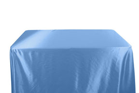 Stretch Charmeuse Satin 6 Feet Banquet Table Covers Light Blue 1