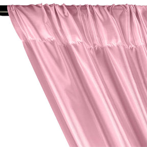 Poly China Silk Lining Rod Pocket Curtains Light Pink 2