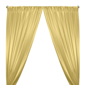 Crepe Back Satin Rod Pocket Curtains Light Yellow 1