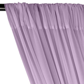 Polyester Chiffon Rod Pocket Curtains Lilac 2