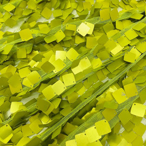 Square Dangling Sequins Fabric SV576597 Lime Green 3