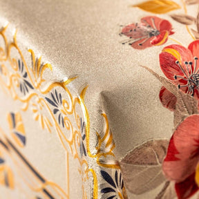 Rose Metallic Oilcloth Fabric SV578102 Gold 1