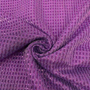Metallic Brocade On Satin Fabric SV575828 Violet 1