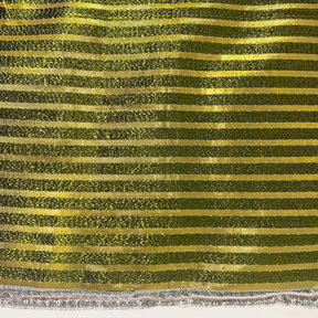 Metallic Foil Striped Brocade 45 Fabric SV576686 Olive/Gold 2