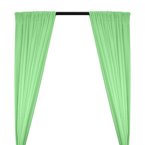 Cotton Flannel Rod Pocket Curtains Mint 1