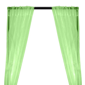 Crystal Organza Rod Pocket Curtains Mint 1