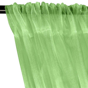 Crystal Organza Rod Pocket Curtains Mint 2