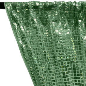 Hologram 8Mm Square Sequins Rod Pocket Curtains Mint 2
