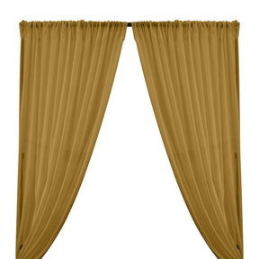Cotton Voile Rod Pocket Curtains Mist Gold 1
