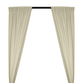 Cotton Flannel Rod Pocket Curtains Natural 1