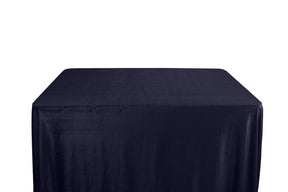 Micro Velvet 8 Feet Banquet Table Covers Navy Blue 1