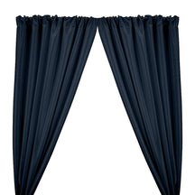 Stretch Taffeta Rod Pocket Curtains Navy Blue 1