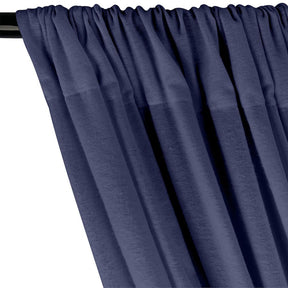 Cotton Flannel Rod Pocket Curtains Navy 2