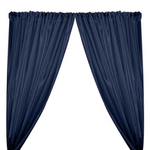 Extra Wide Nylon Taffeta Rod Pocket Curtains Navy 1