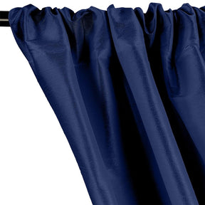 Polyester Dupioni Rod Pocket Curtains Navy Blue 164 Navy 2