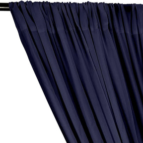 Rayon Challis Rod Pocket Curtains Navy Image 2