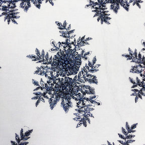 Viburnum Bridal Lace Beaded Fabric SV574789 Navy Blue 3