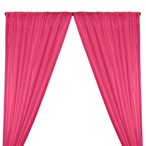 Poly China Silk Lining Rod Pocket Curtains Neon Fuchsia 1